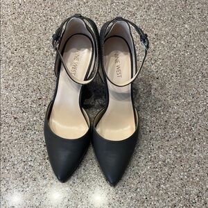 Nine West Grey Pointed Toe Wedges